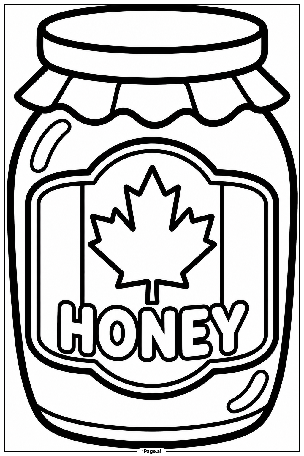  Canada Flag Honey Jar Coloring Page 