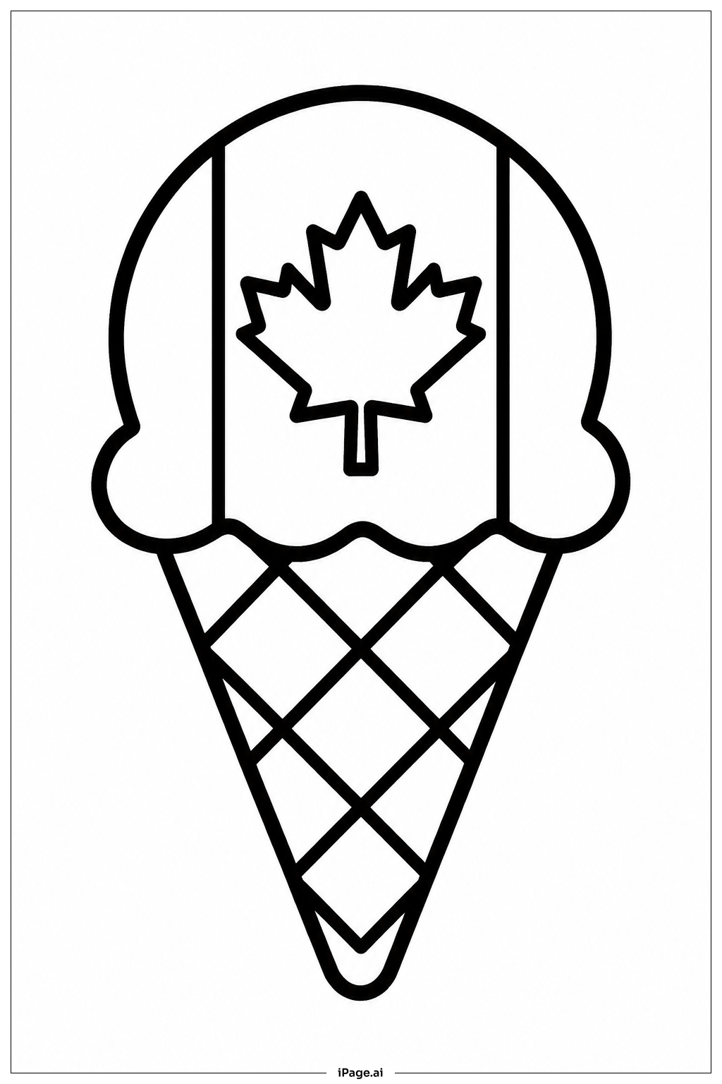 Canada Flag Ice Cream
