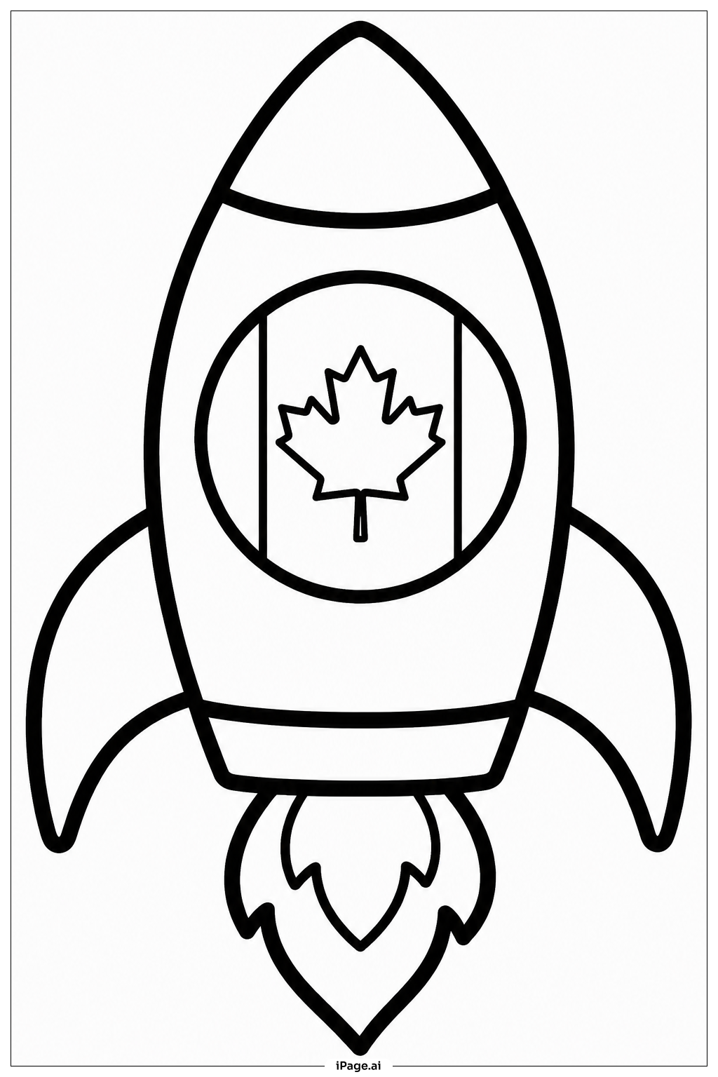 Canada Flag Rocket