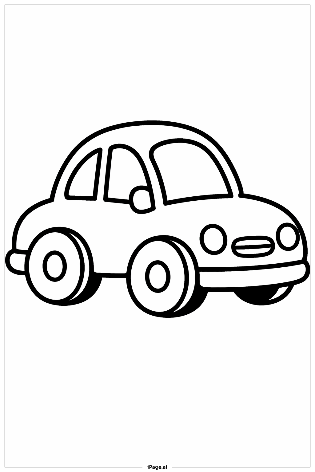 大轮汽车填色页