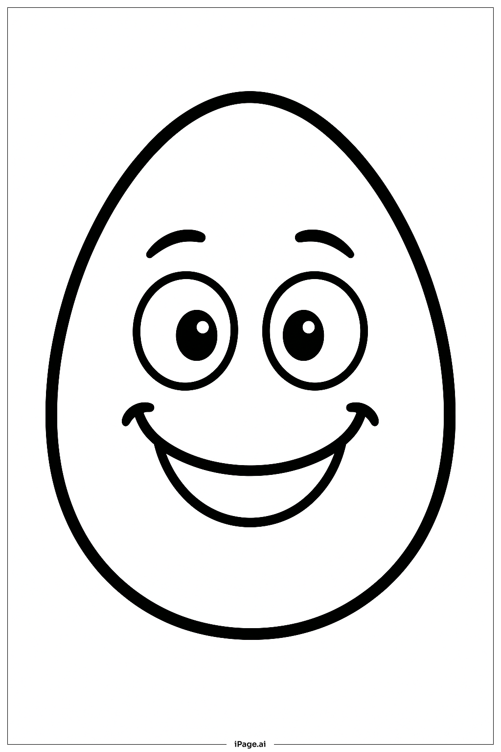 卡通復活節彩蛋著色頁