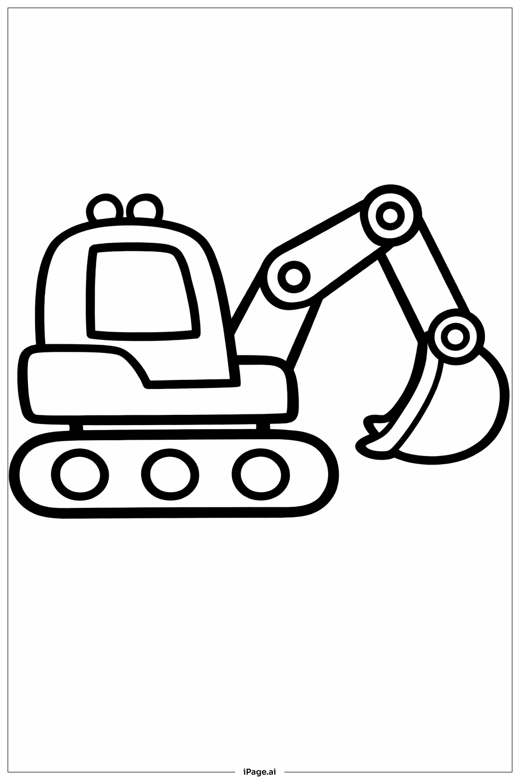 Escavadora em Desenho Animado