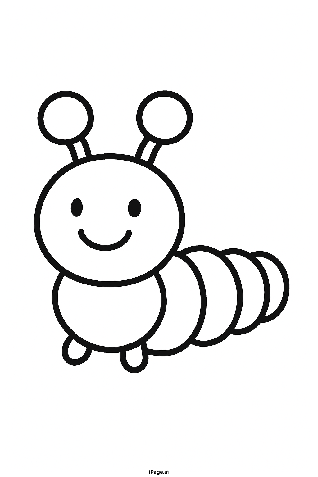  Caterpillar With Big Antennae Coloring Page 