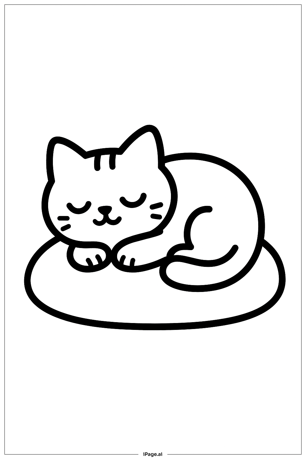 快適なクッションの上で昼寝する猫