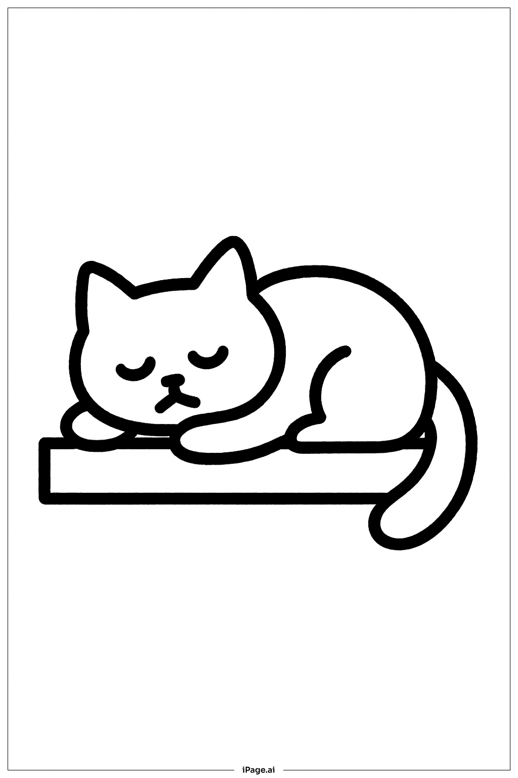  Catnap On High Shelf Coloring Page 