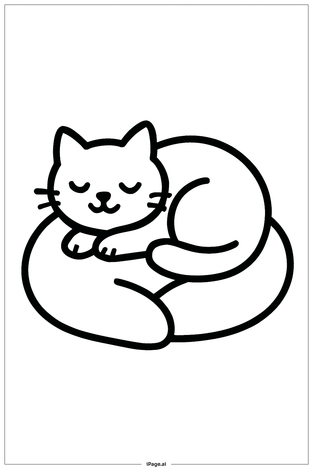  Catnap On Lap Coloring Page 