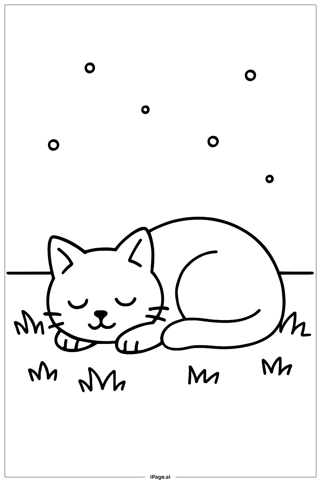  Página para colorir de Soneca Observando Vaga-lumes 