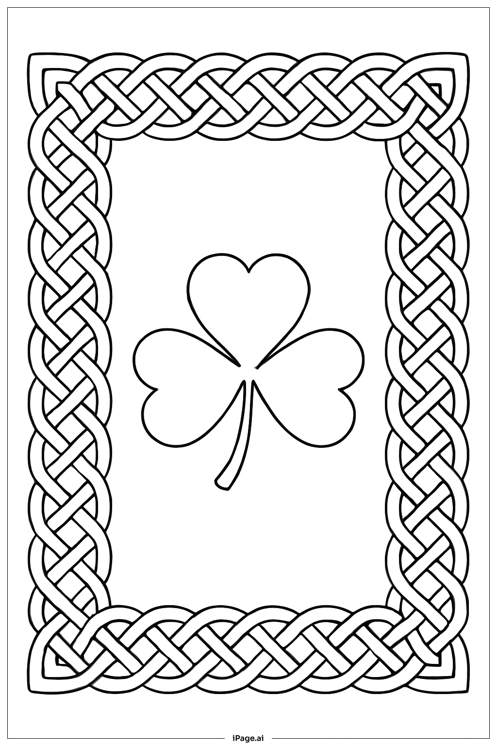  Celtic Knot Border St. Patrick's Day Coloring Page 