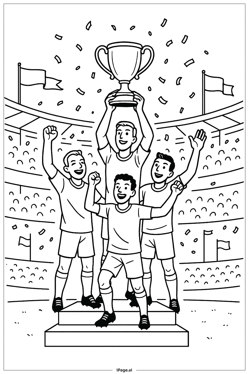 Championship Trophy Football Parade