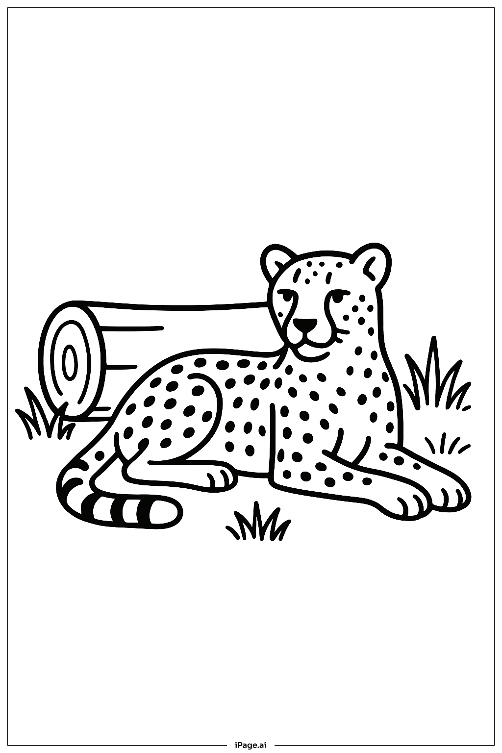  Log的猎豹填色页 