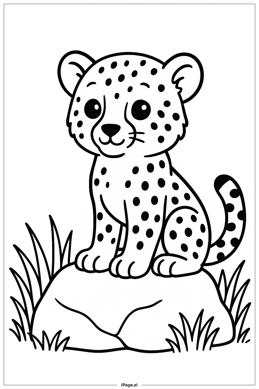 岩石上的獵豹幼崽