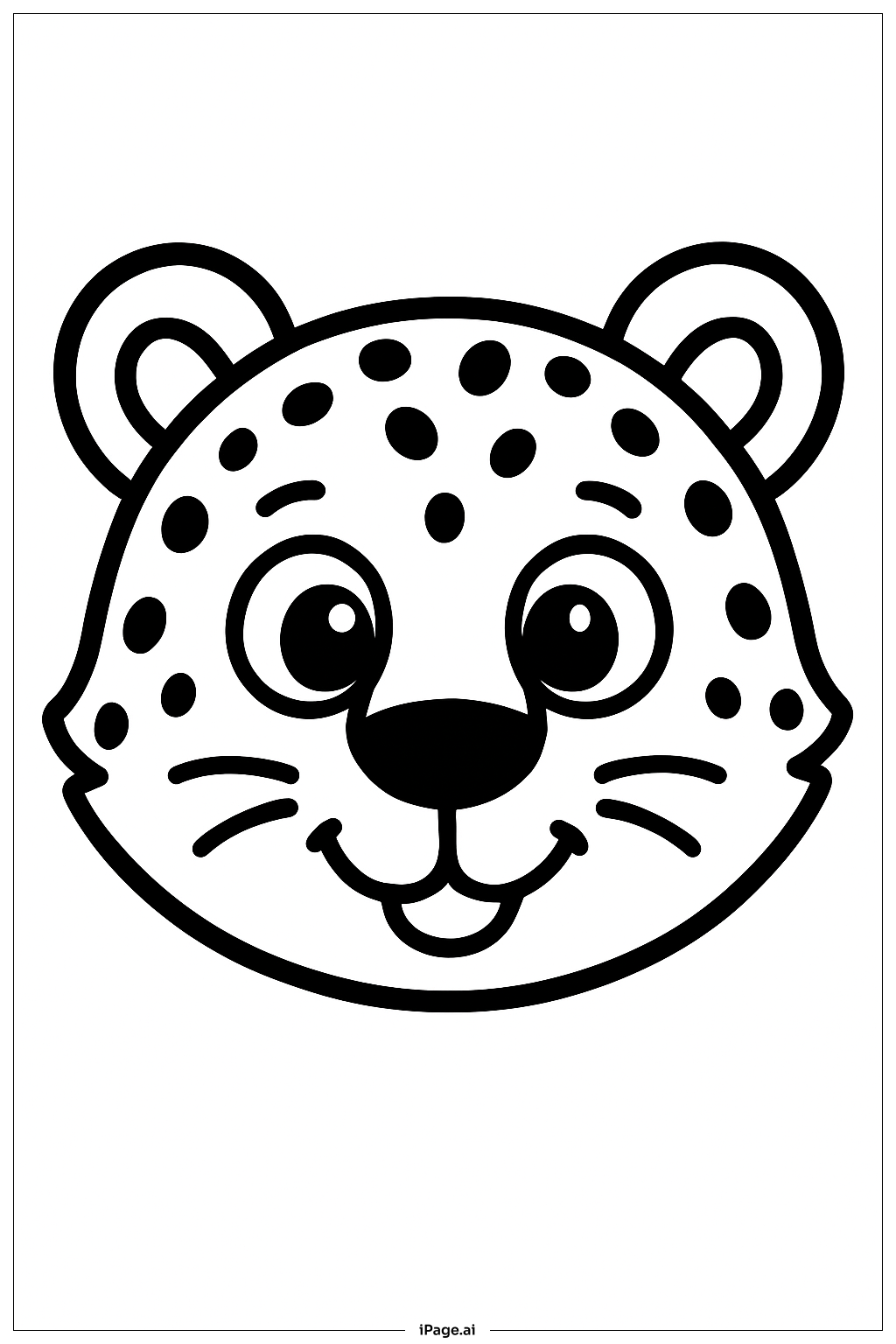 獵豹臉大眼睛著色頁