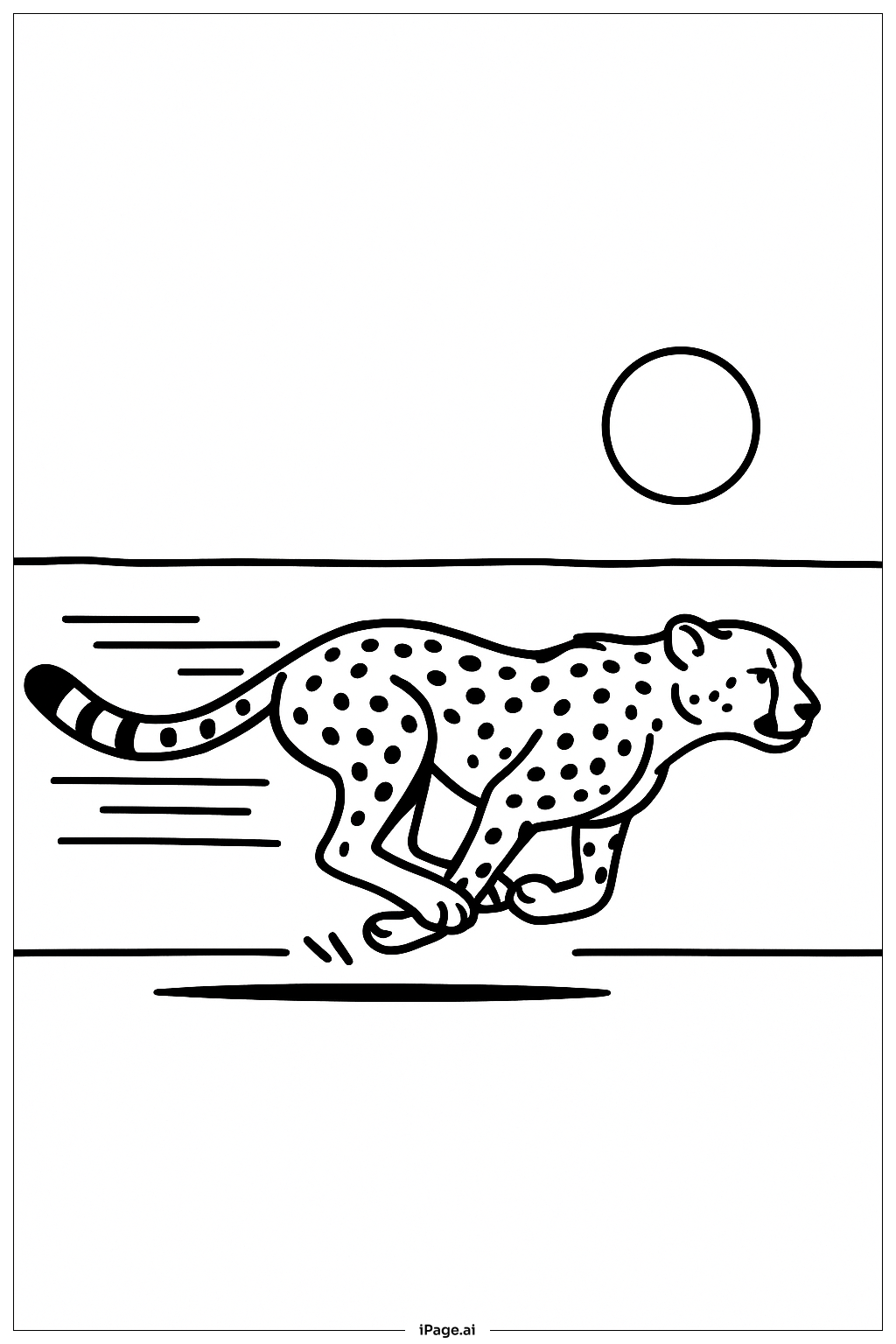 獵豹在草原奔跑