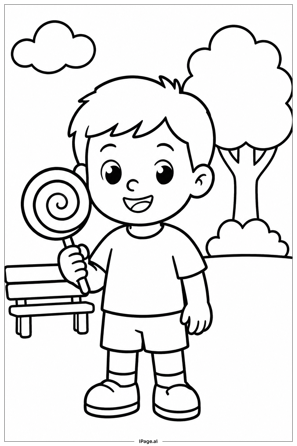 Child Holding Lollipop