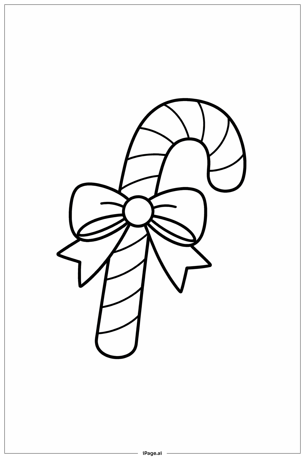  Weihnachtlicher Zuckerstangen Ausmalseite 