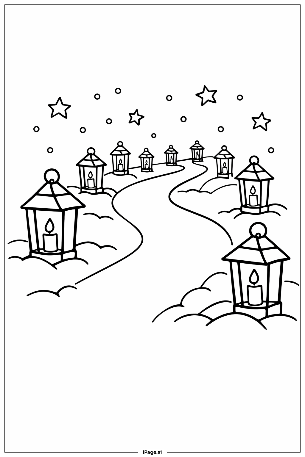 Weihnachtlicher Laternenweg