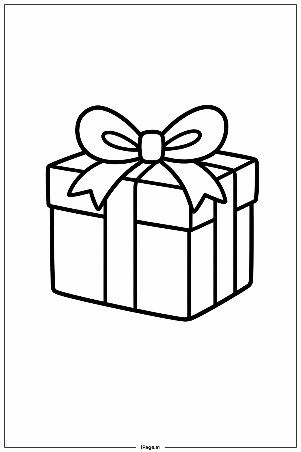  Weihnachtsgeschenkbox Ausmalseite 