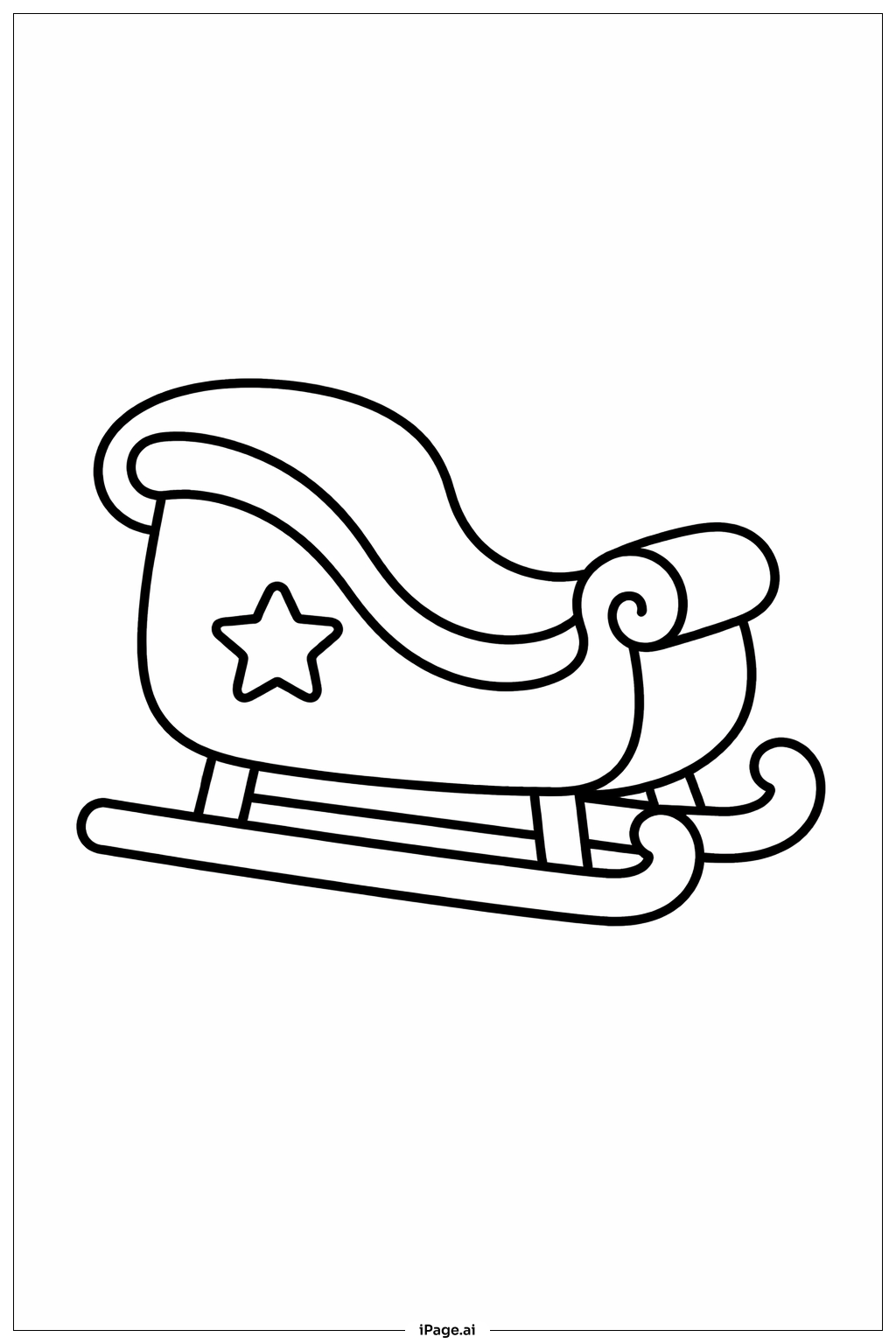  Weihnachtsschlitten-Spielzeug Ausmalseite 