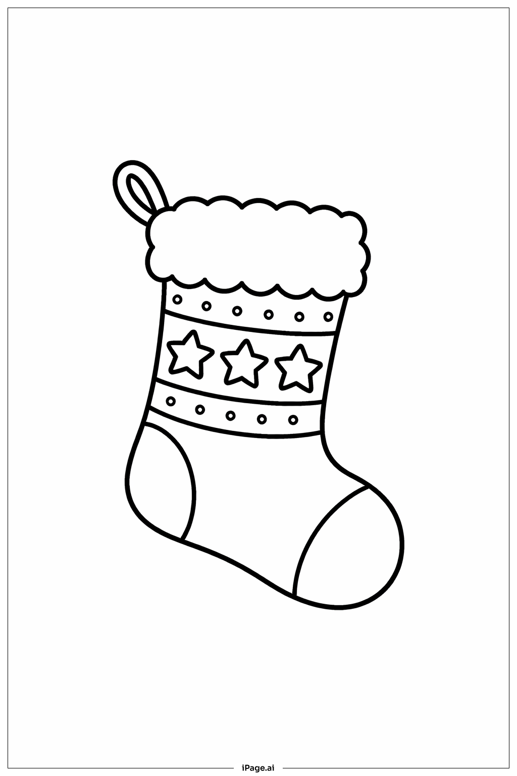  Weihnachtssocke Ausmalseite 