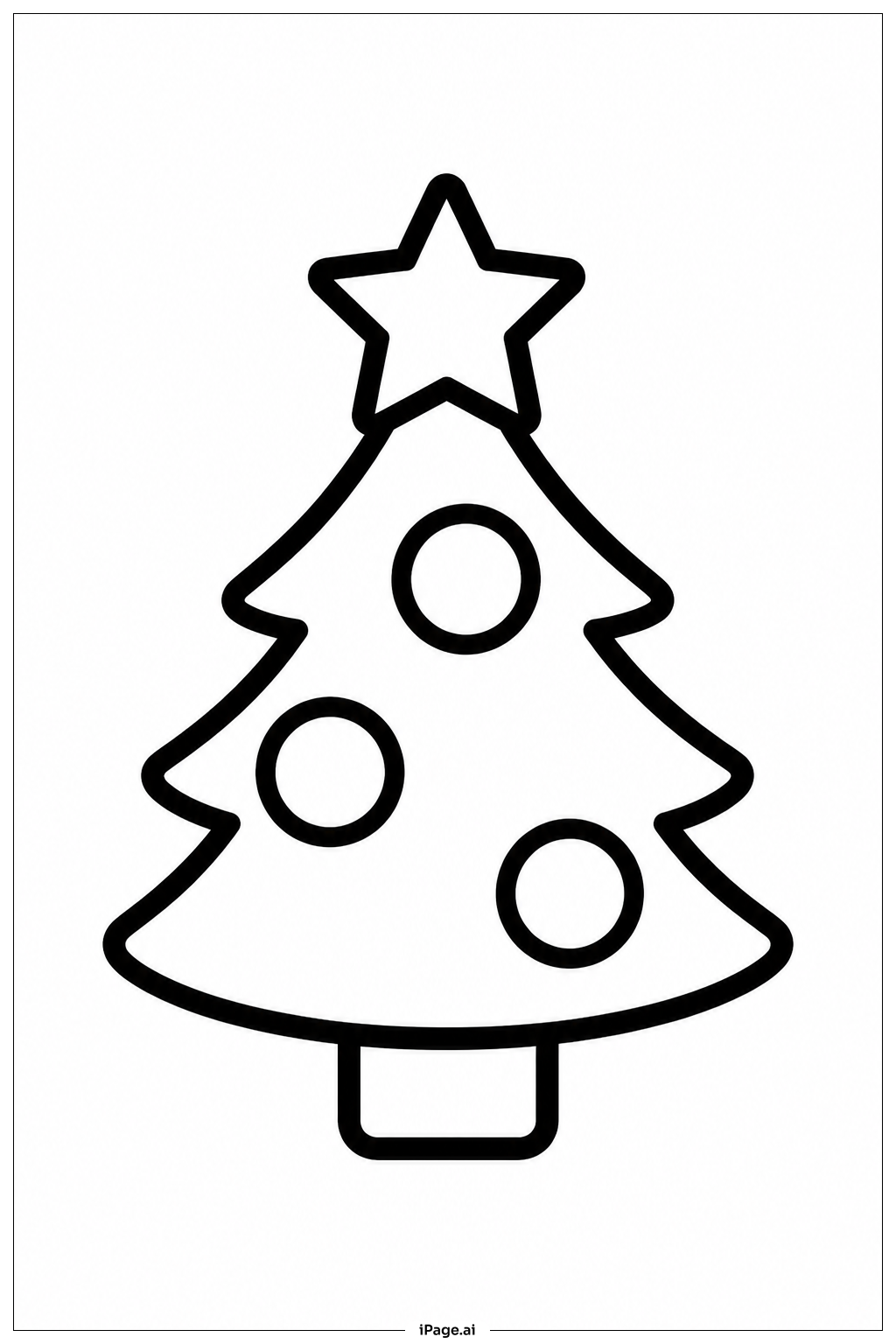  Weihnachtsbaum Ausmalseite 