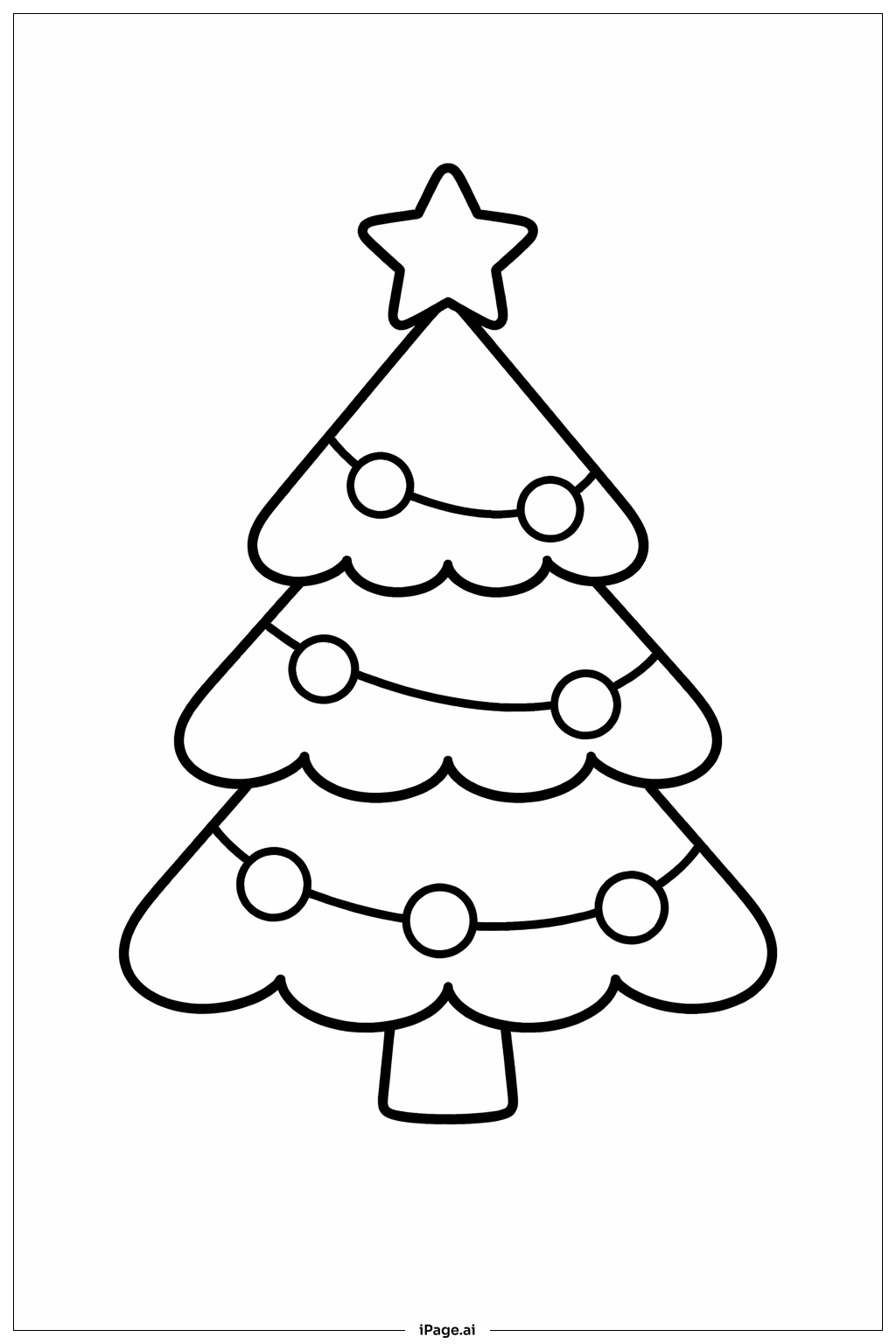  Weihnachtsbaum Ausmalseite 