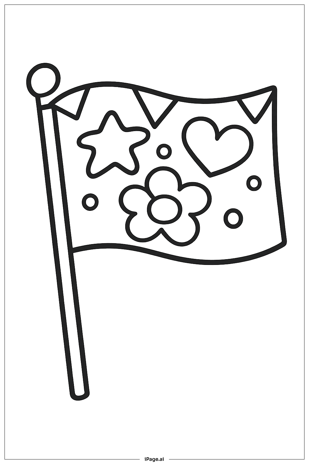  Página para colorir de Bandeira Festiva do Cinco De Mayo 