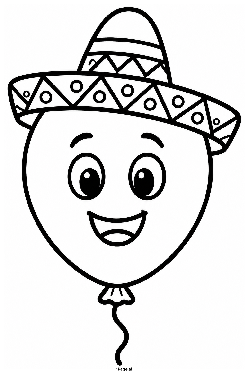  Página para colorir de Balão da Festa Cinco De Mayo 