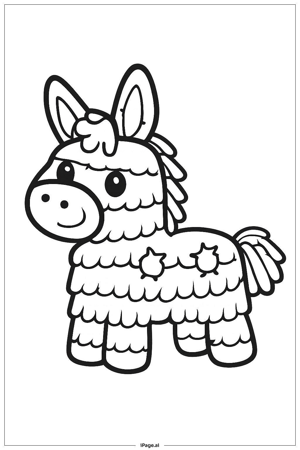  Página para colorir de Cinco De Mayo Piñata Feliz 