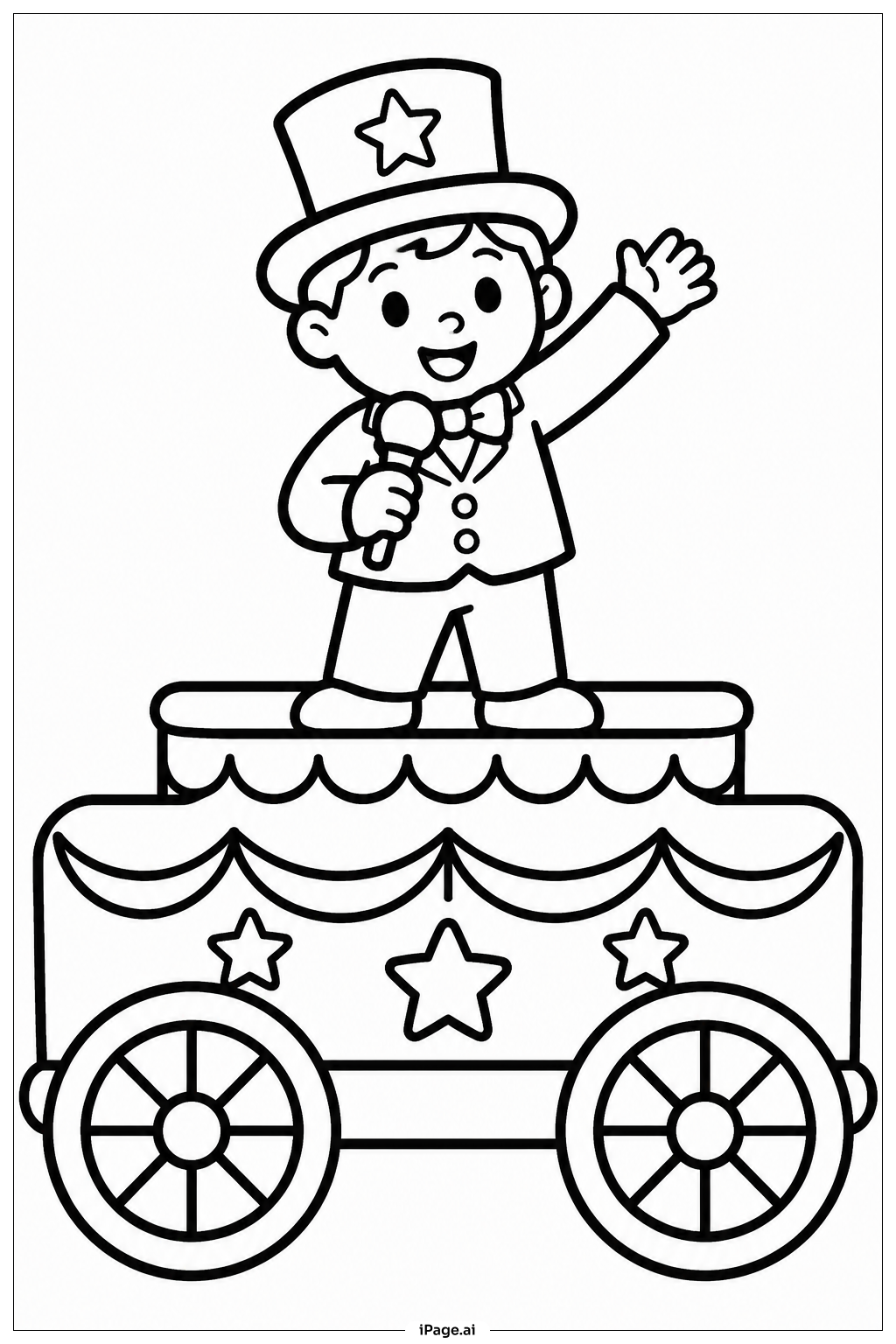  Página para colorir de Brinquedo de Carro Alegórico do Cinco De Mayo 