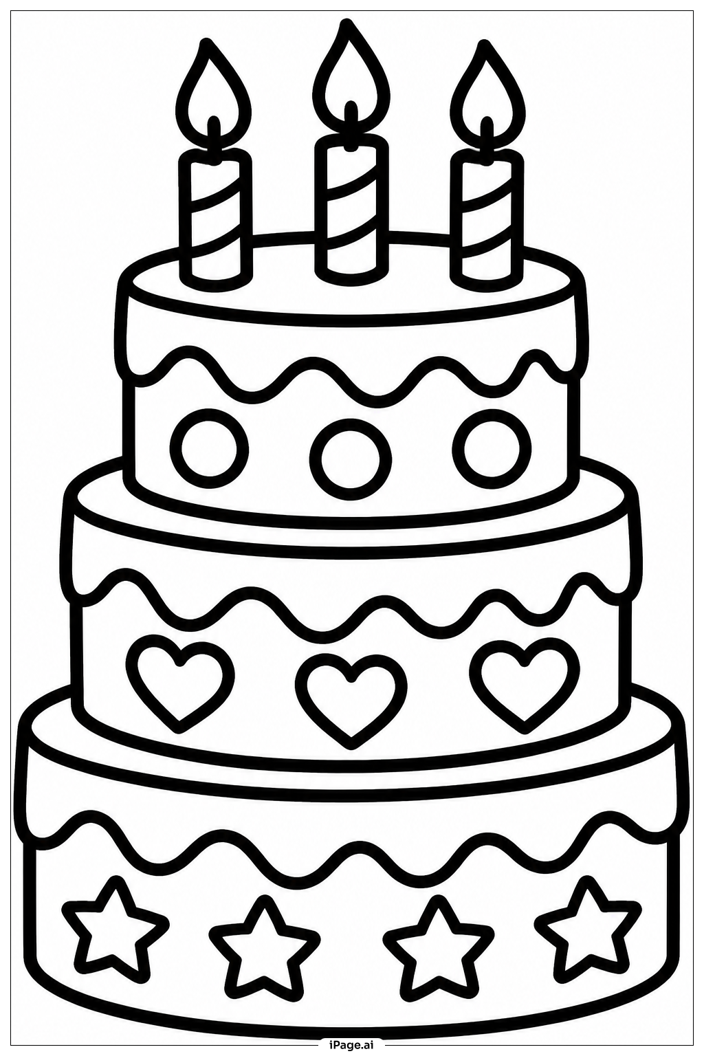  Página para colorir de Bolo de Festa do Cinco De Mayo 