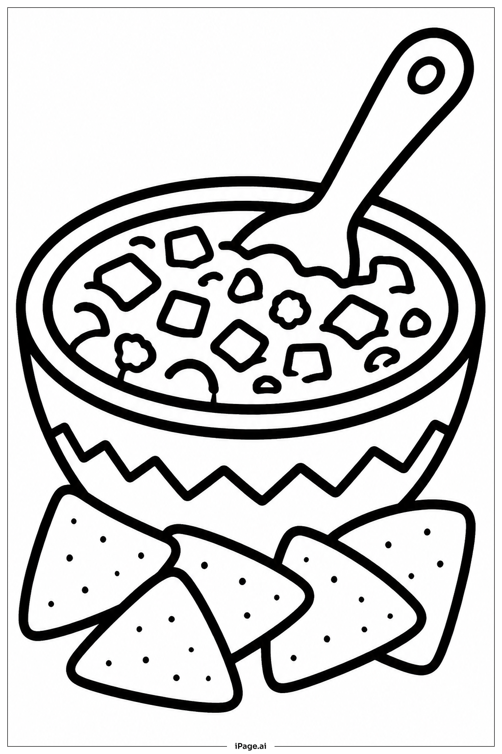  Página para colorir de Cinco De Mayo Salsa Bowl 