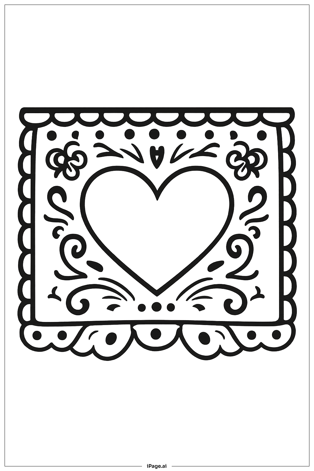  Página para colorir de Cinco De Mayo Papel Picado Simples 