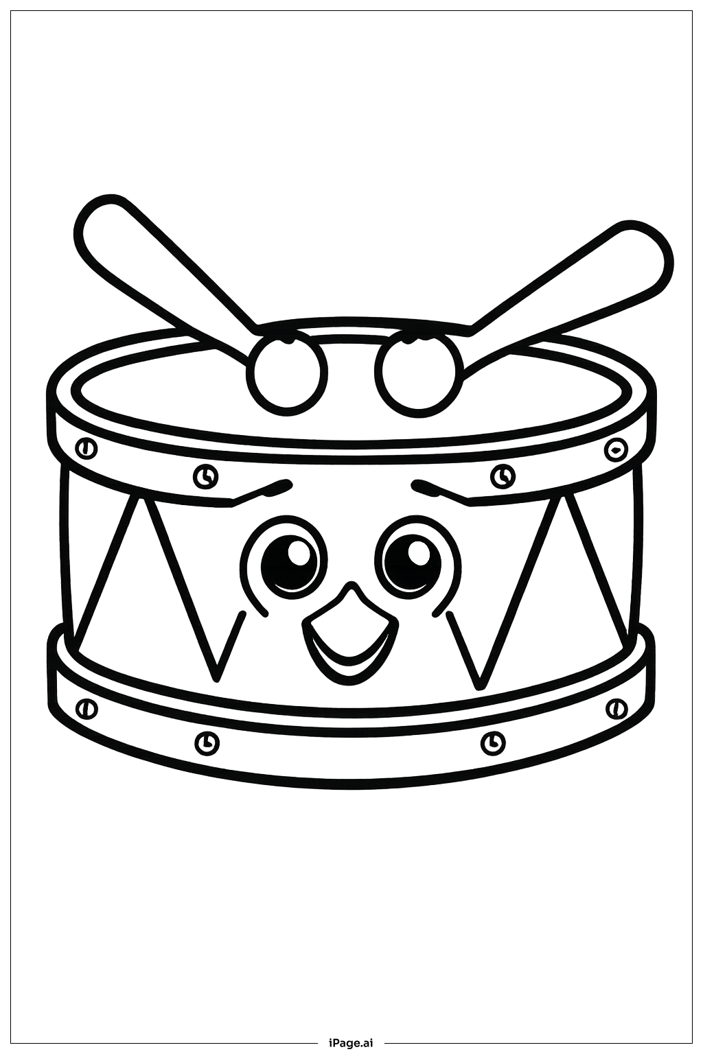  Página para colorir de Tambor Sorridente do Cinco De Mayo 