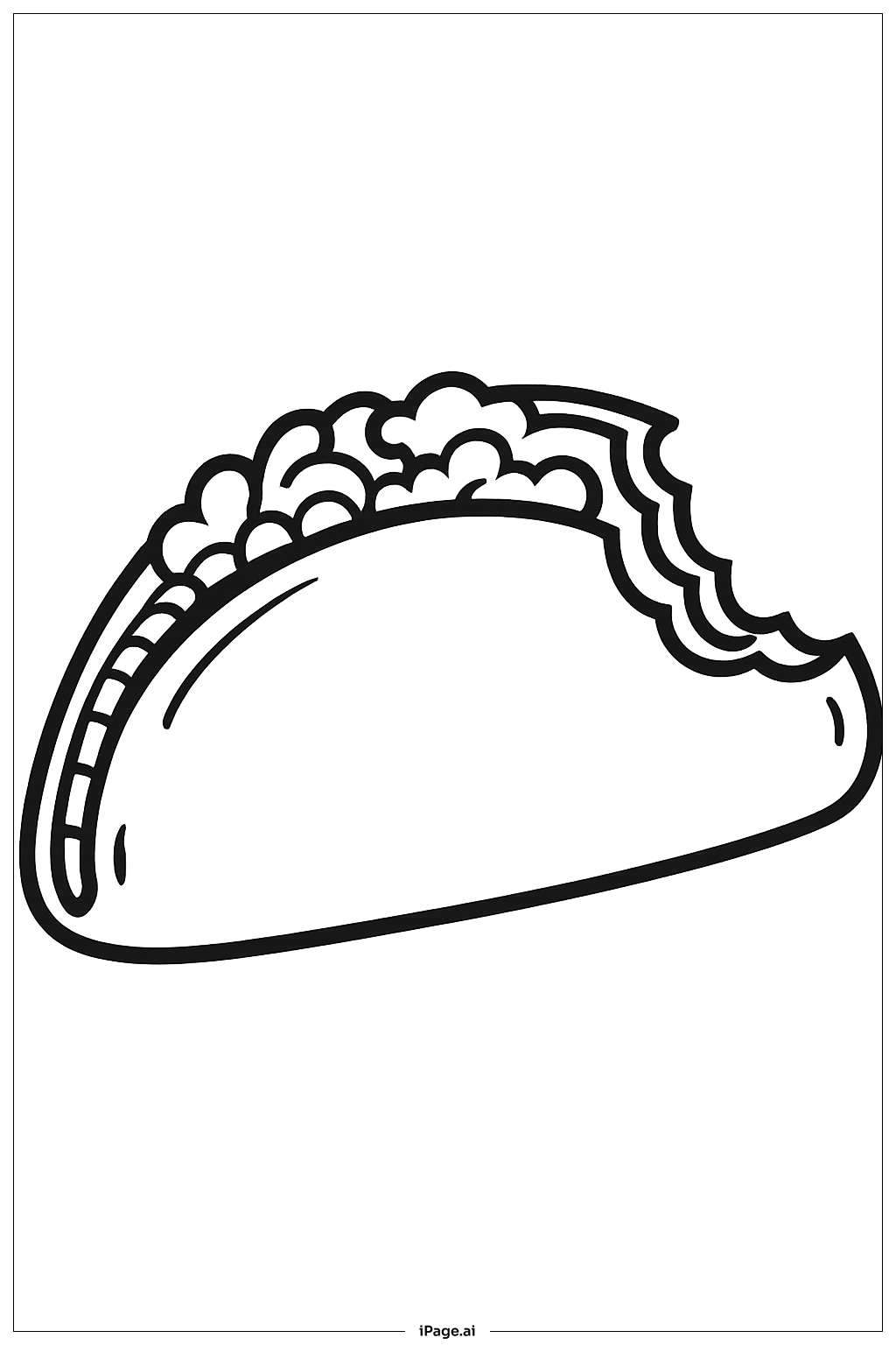  Página para colorir de Mordida de Taco do Cinco De Mayo 