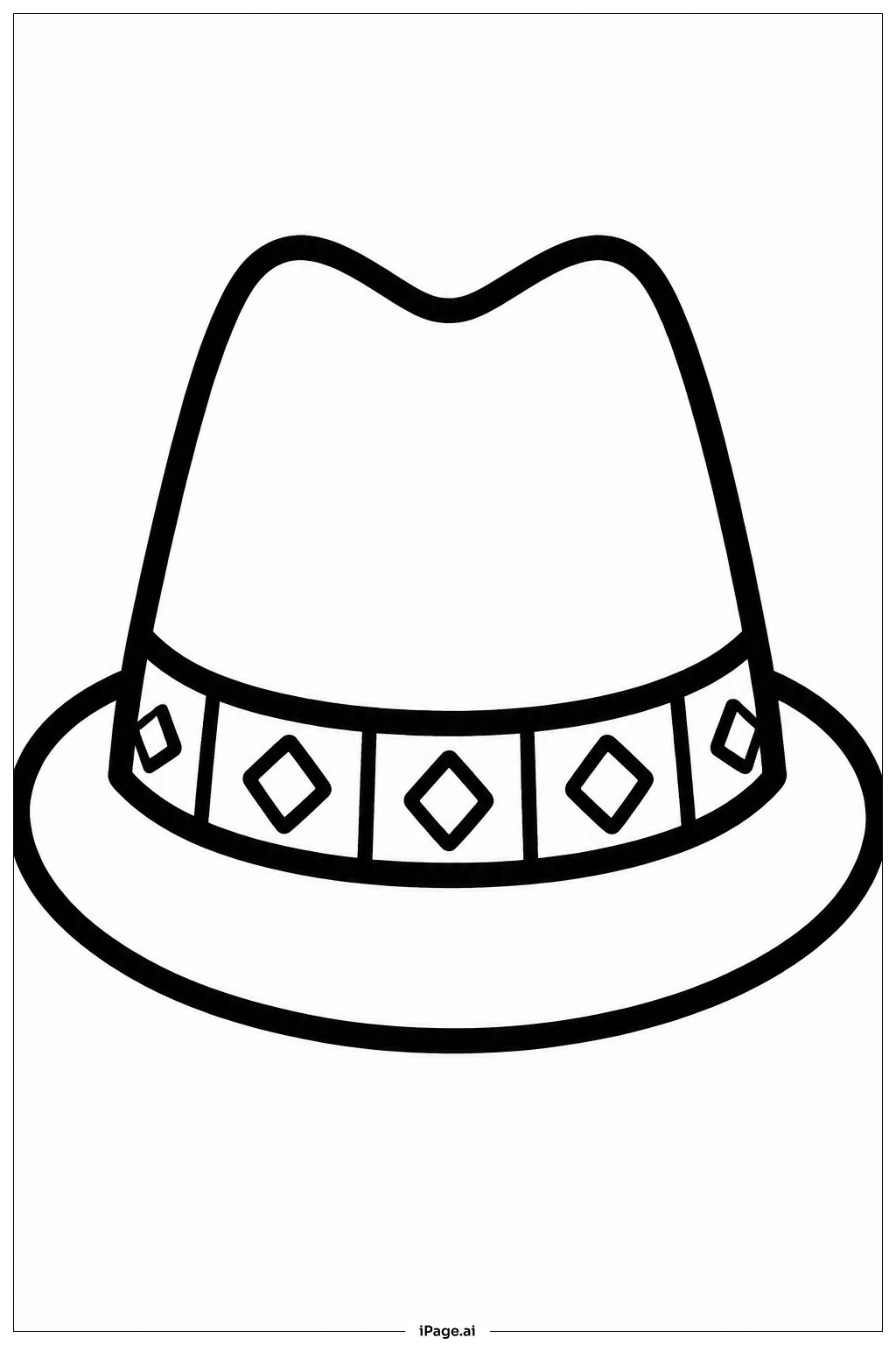  Página para colorir de Chapéu Tradicional do Cinco De Mayo 