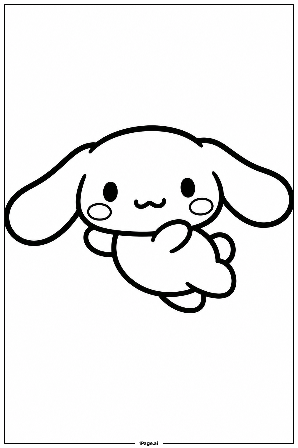  Page de coloriage Cinnamoroll Flying 