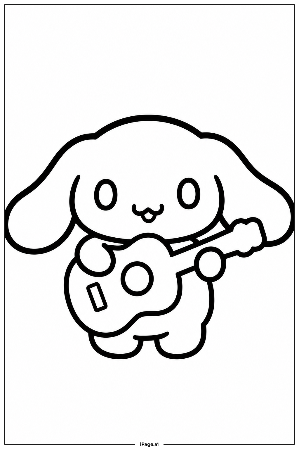 Cinnamoroll Jouant de la Guitare