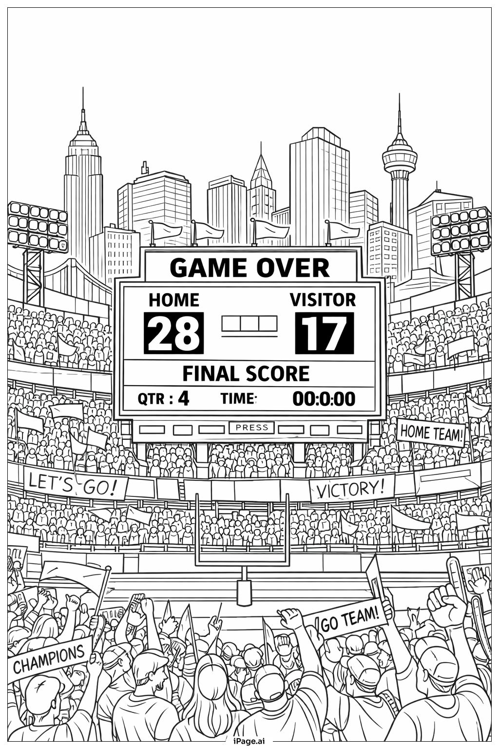  城市盃決賽著色頁 