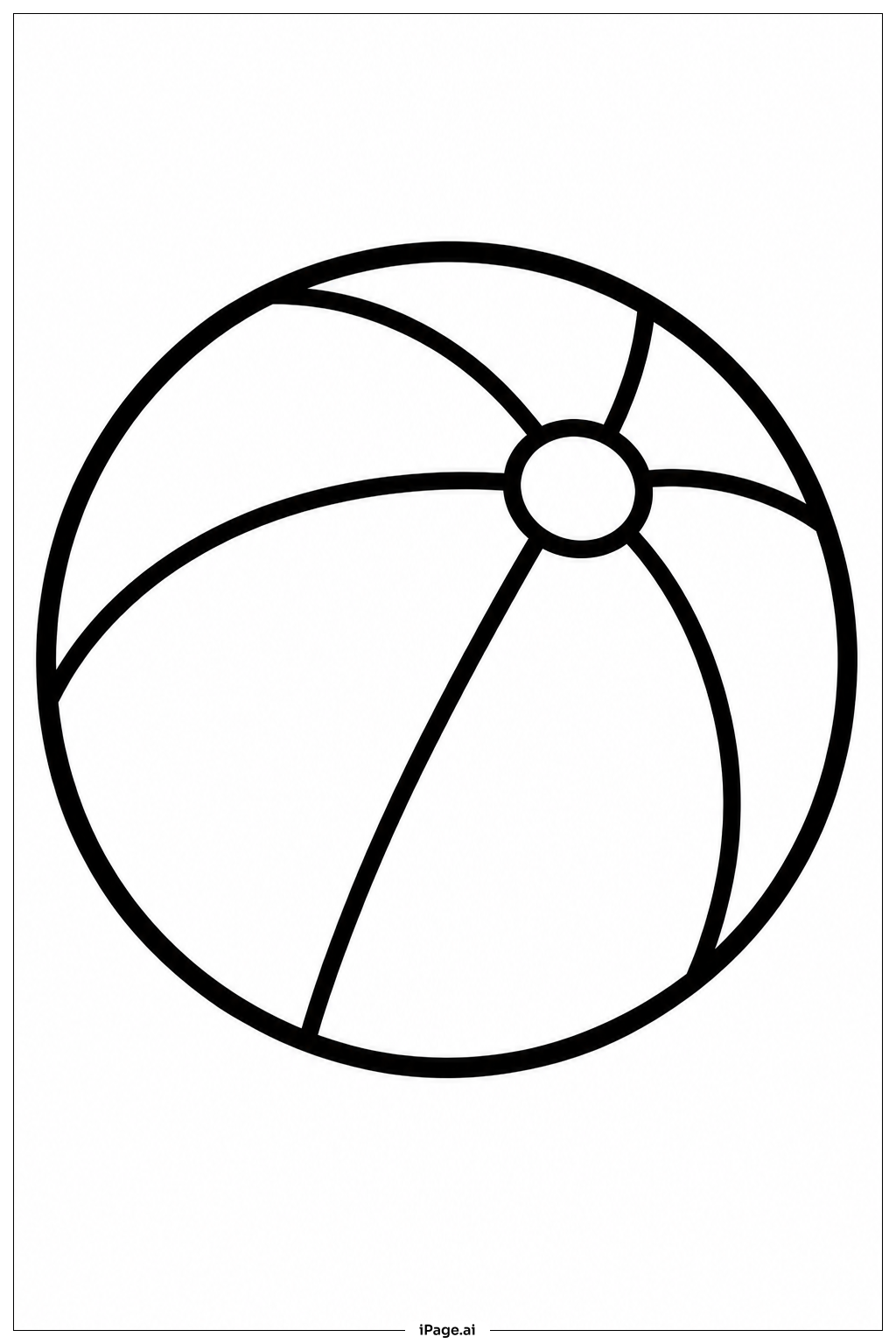 Classic Beach Ball Coloring Page