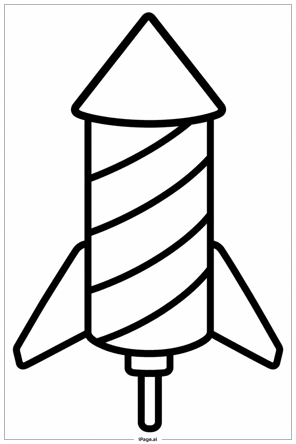  Classic Firework Rocket Coloring Page 