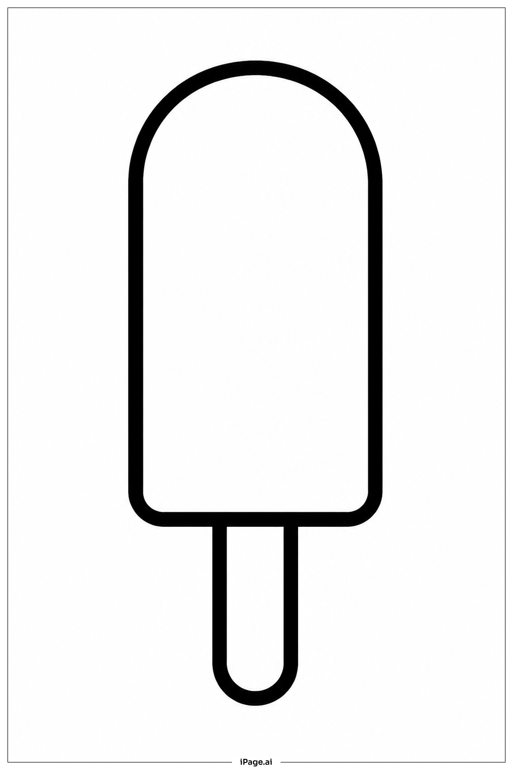  Página para colorir de Picolé Clássico 