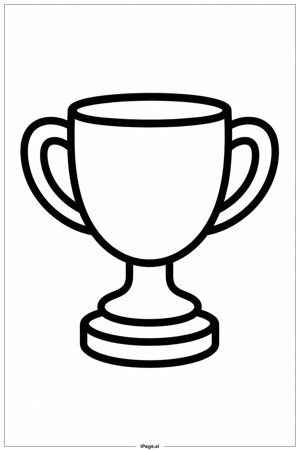 Klassischer Pokal Ausmalseite