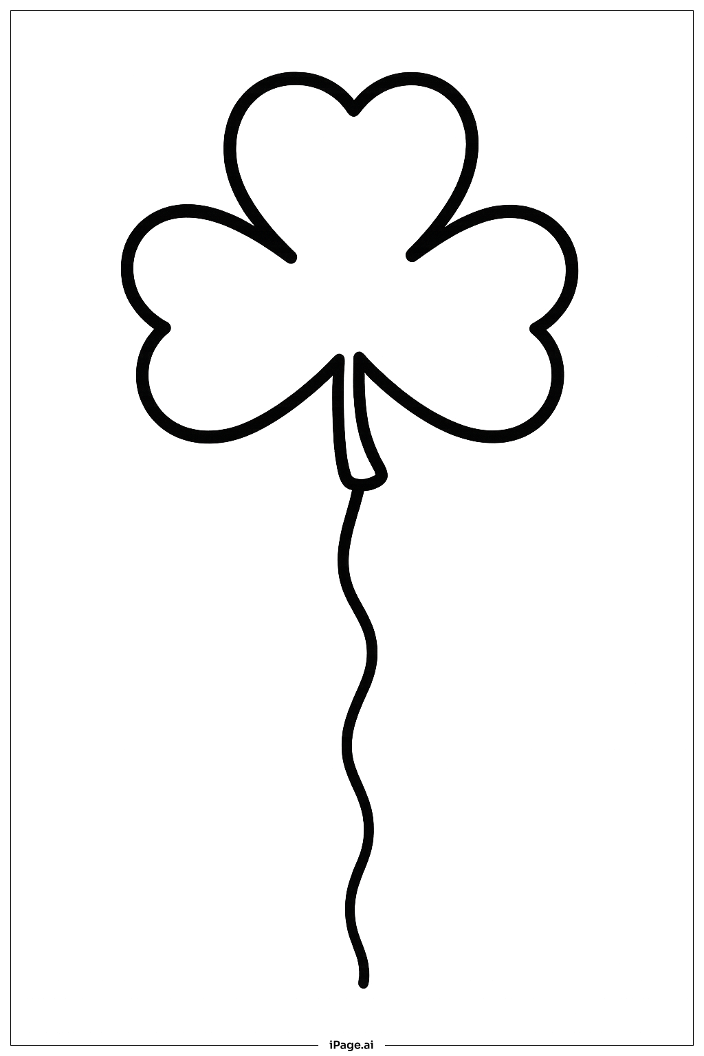 Clover Balloon Coloring Page