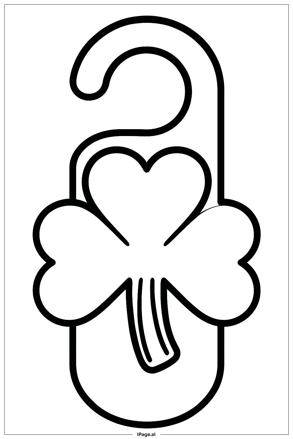 Clover Door Hanger Coloring Page