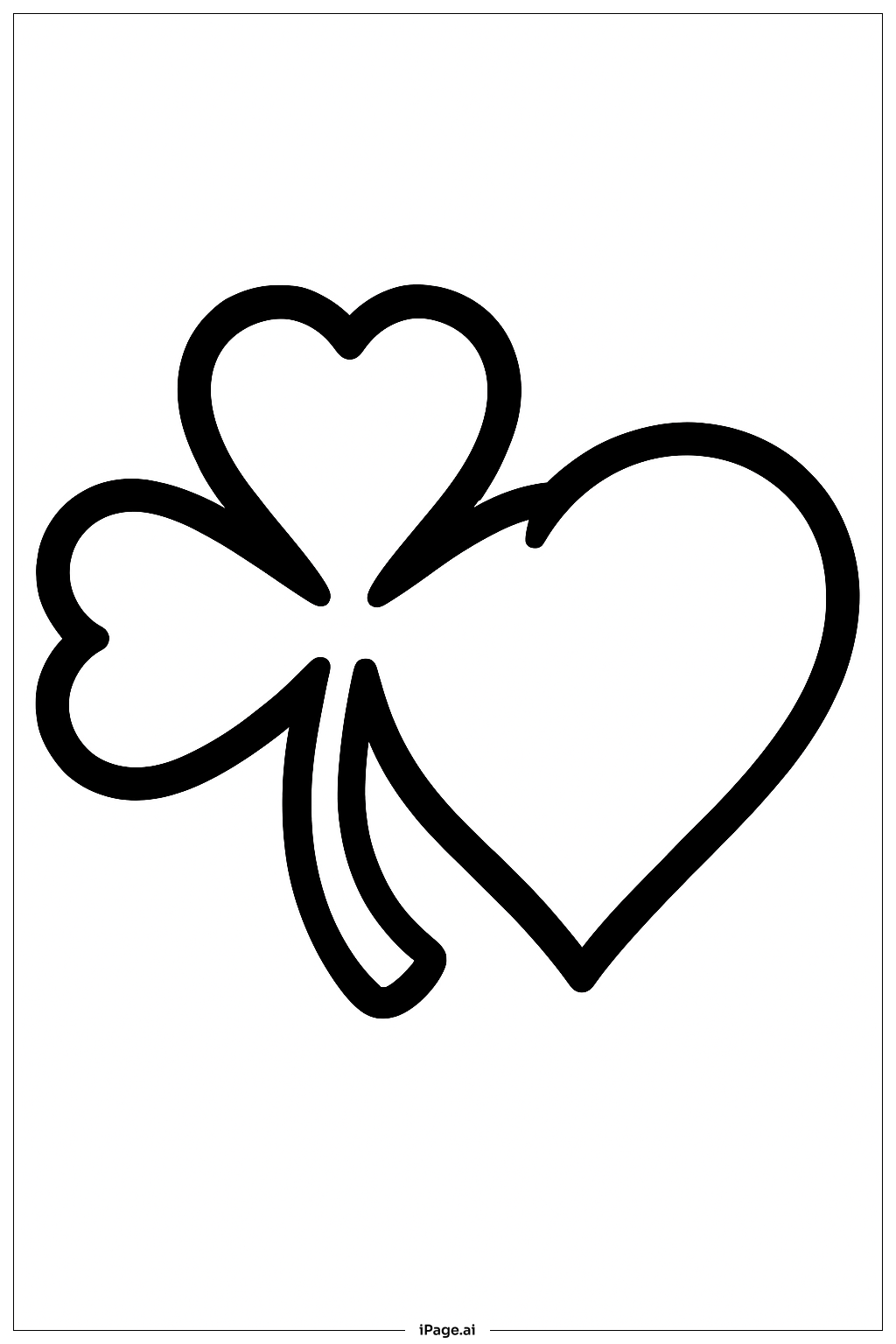 Clover Heart Mix Coloring Page