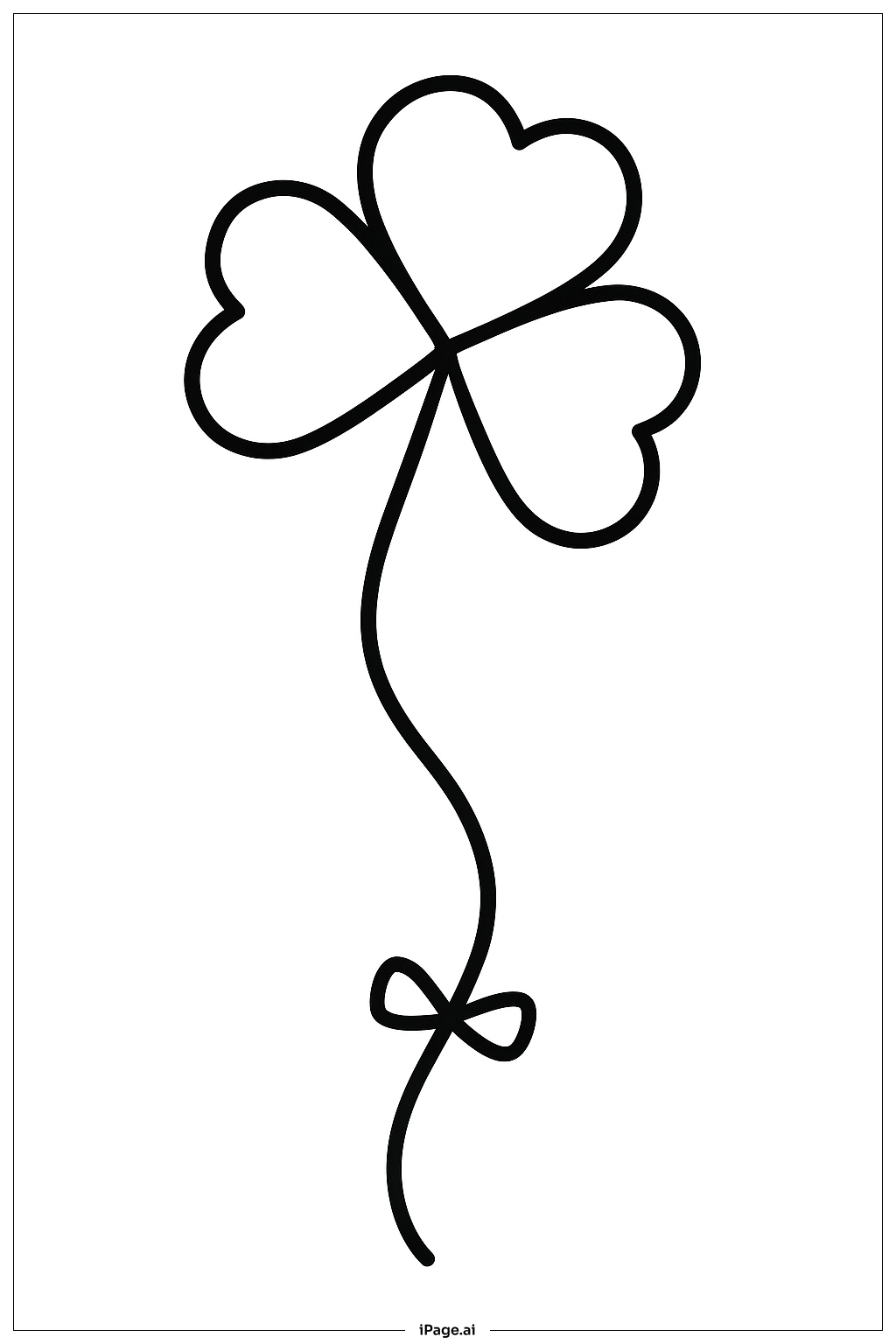 Clover Kite Coloring Page