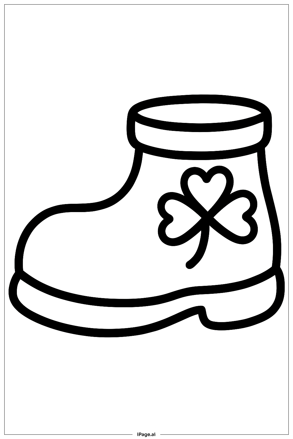 Clover Shoe Coloring Page