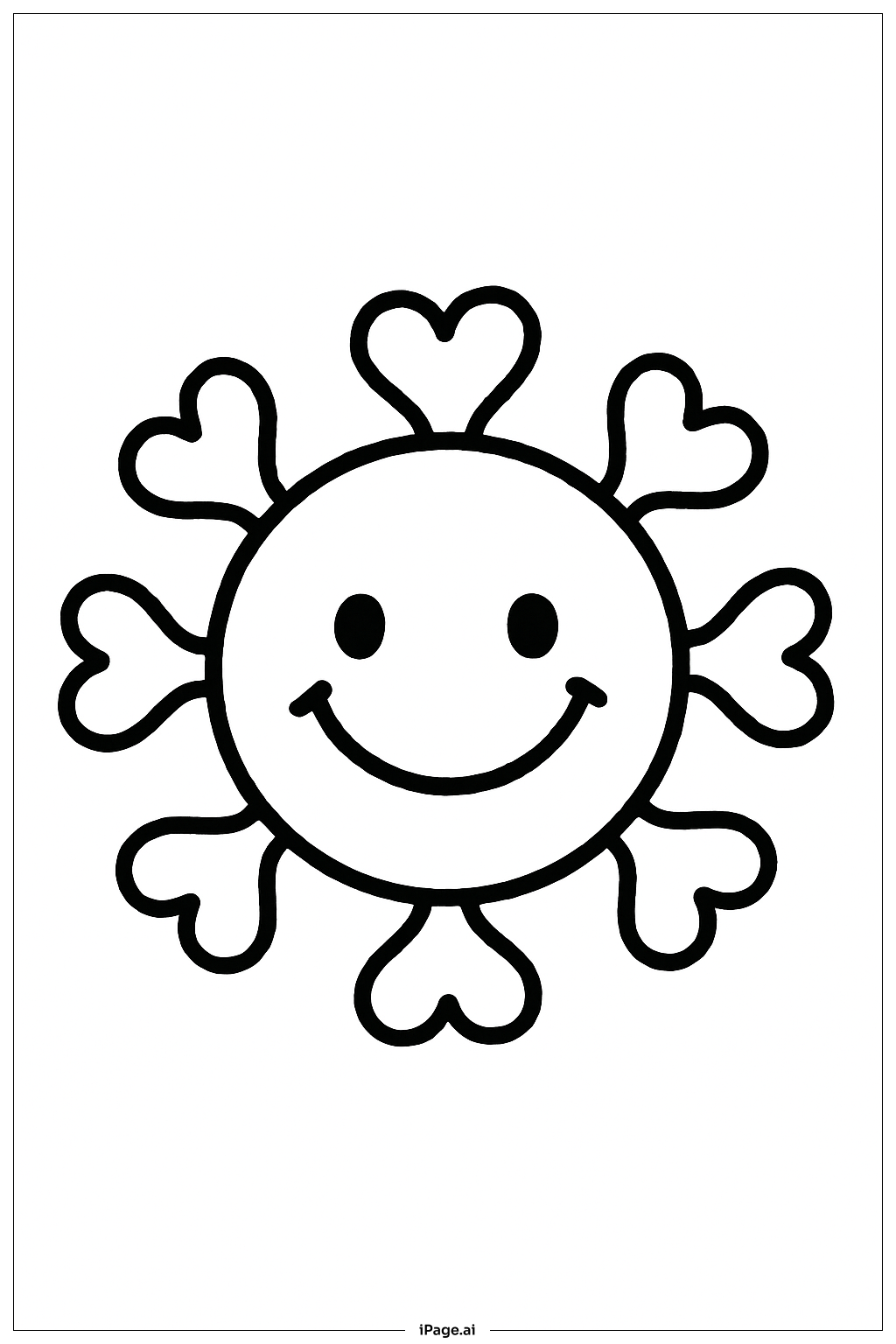 Clover Sun Coloring Page