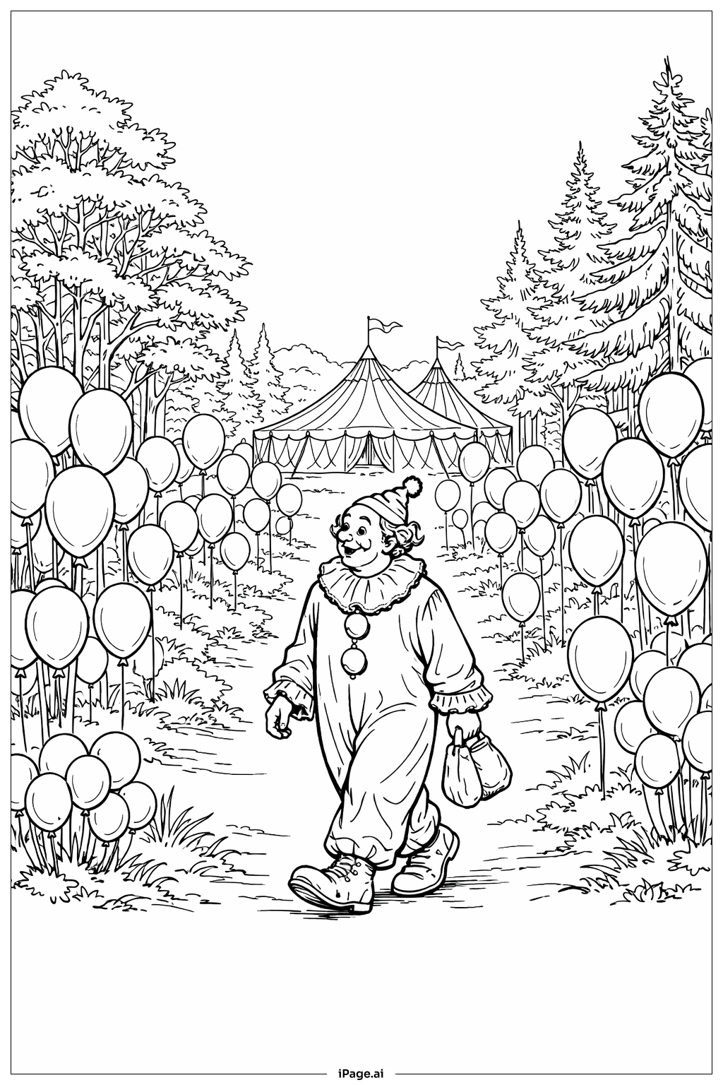 气球森林里的小丑