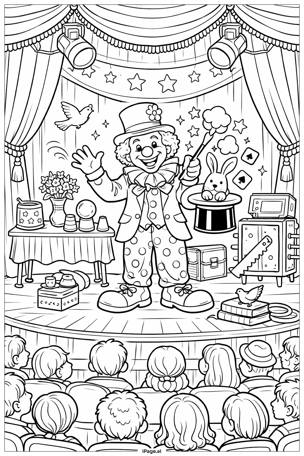 小丑魔术表演舞台